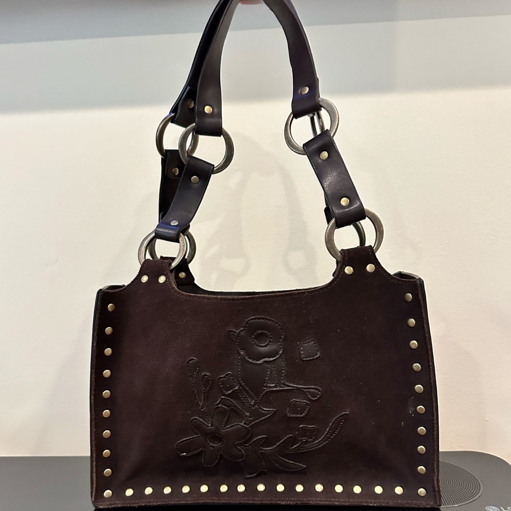 EXPRESS brown suede purse